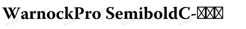 WarnockPro SemiboldC字体转换